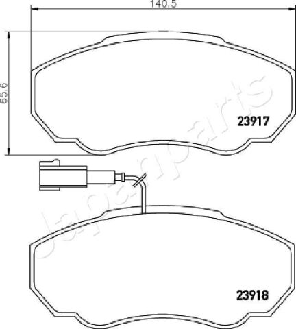 Кол-во тормозных колодок CITROEN JUMPER 1000/1400kg