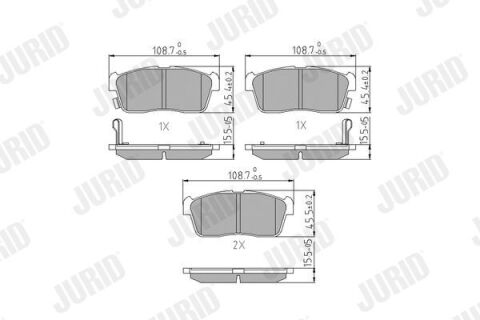 гальмівні колодки передн. Ignis 03-, Subaru Justy, Daihatsu Sirion, Charade