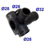 Фланець охолоджувальної рідини Golf,Jetta,Passat,T4,AUDI,SEAT 1,6-2,0