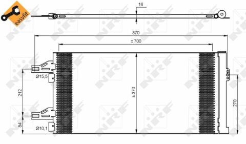 Радиатор кондиционера Citroen Jumper/Peugeot Boxer 2.0-3.0HDI 06- (Эконом-класс)