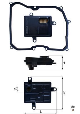 Фильтр АКПП VW Beetle (5C1)/Golf VI (5K1) 07-16/Jetta VI (162) 09-/Passat 6/7 10-16 (с прокладкой)