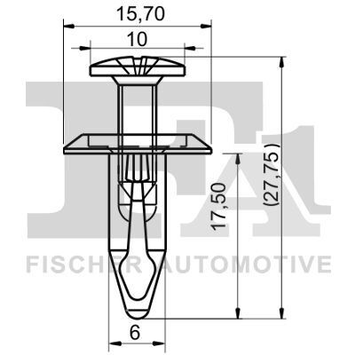 Клипса крепления (пистон) (к-кт 5шт) Ford Transit/Connect/Mondeo 02-