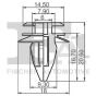 Кліпса кріплення обшивки (к-кт 5 шт) BMW X5/X6 06-18/ Porsche Boxster/911 96-05, фото 2 - інтерент-магазин Auto-Mechanic