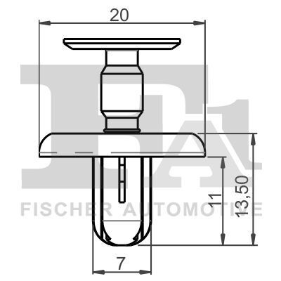 Клипса крепления подкрыльника (к-кт 5шт) Toyota Avensis 03-18/Citroen C1 05-14