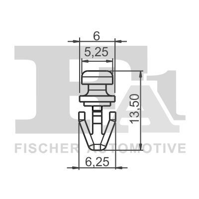 Кліпса кріплення уплотнителя дверей (к-кт 5шт) Ford Mondeo 07-