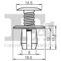 Клипса крепления обшивки (к-кт 5 шт) VW Golf VI/VPassat B5/B6/B7/T4/T5/T6 97-, фото 2 - интернет-магазин Auto-Mechanic