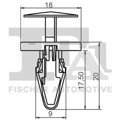 Клипса крепления подкрыльника (к-кт 5шт) Ford Transit 13-/Opel Insignia 17-