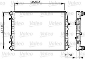 Радіатор охолодження Skoda Fabia 99-14/Roomster 06-15