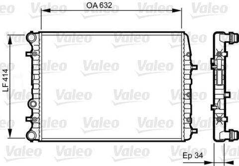 Радіатор охолодження Skoda Fabia 99-14/Roomster 06-15