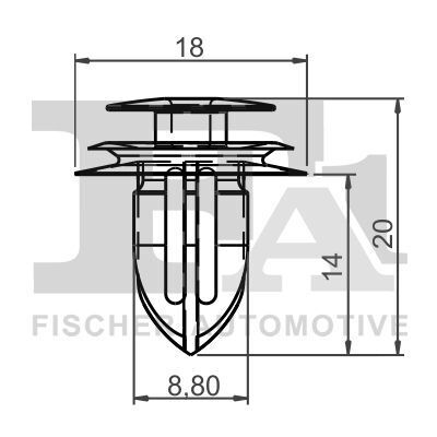 Клипса крепления обшивки (к-кт 5шт) Toyota Avensis/Camry/Corolla/Yaris 00-