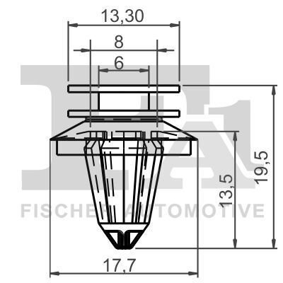 Клипса крепления обшивки дверей (к-кт 5 шт) Skoda Octavia/Fabia 99-14