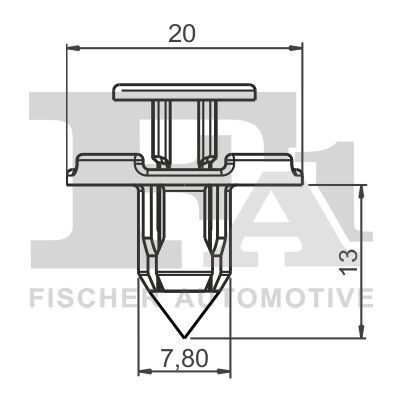 Клипса крепления (к-кт 10шт) Nissan/Mitsubishi/Renault