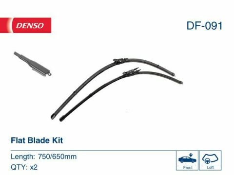 Комплект склоочисників flat blade kit