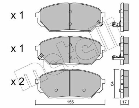 Колодки тормозные (передние) Hyundai ix55 08-