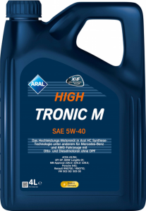 Моторное масло ARAL HighTronic M 5W-40, 4 литра