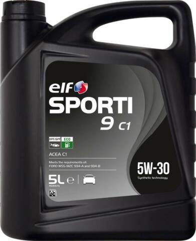 Моторна олива ELF SPORTI 9 C1 5W-30, 5 літрів Моторна олива ELF SPORTI 9 C1 5W-30, 5 літрів
