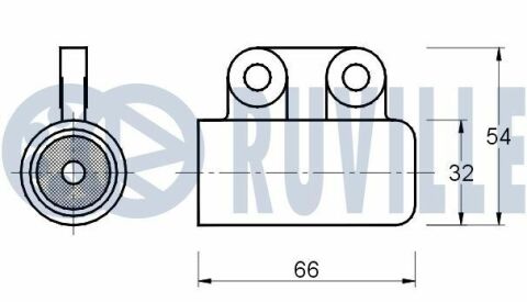 RUVILLE TOYOTA Успокоитель ремня ГРМ  Avensis, Corolla  2.0d  -09