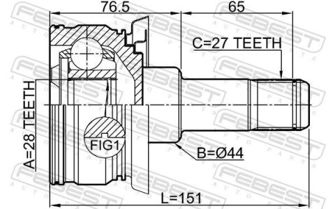 ШРКШ внутр. (28/27z D44/93mm) BMW E70 3.0-4.8 06-13