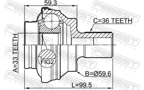 ШРУС внутр. (33/36z D59/82mm) PASSAT/OCTAVIA 1.6-3.6 08-20