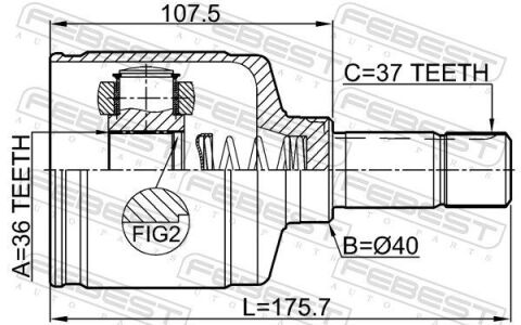 ШРКШ внутр. (36/37z D40/90mm) Л. JUMPY/EXPERT/VIVARO 2.0 16- ШРКШ внутр. (36/37z D40/90mm) Л. JUMPY/EXPERT/VIVARO 2.0 16-