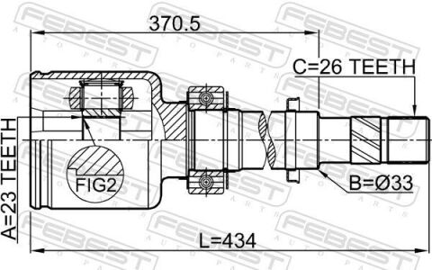 ШРУС внутр. (23/26z D33/79mm) Пр. TIIDA 1.8 04-12