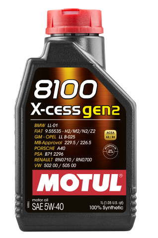 Моторна олива Motul 8100 X-cess gen2 5W-40, 1 літр Моторна олива Motul 8100 X-cess gen2 5W-40, 1 літр