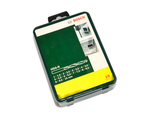 Набір свердл HSS-R (1-10mm) (К-кт 19 шт.) Набір свердл HSS-R (1-10mm) (К-кт 19 шт.)