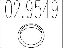 Монтажне кільце вихлопної системи (D (внутр.) - 56,4 мм; D (наружн.) - 72,2 мм; Висота - 16 мм)