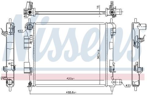 Радіатор HYUNDAI i10 (IA) (13-) 1.0 i 12V