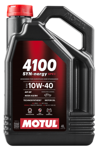 Моторна олива MOTUL 4100 Syn-nergy Spec 10W-40, 4 літри Моторна олива MOTUL 4100 Syn-nergy Spec 10W-40, 4 літри