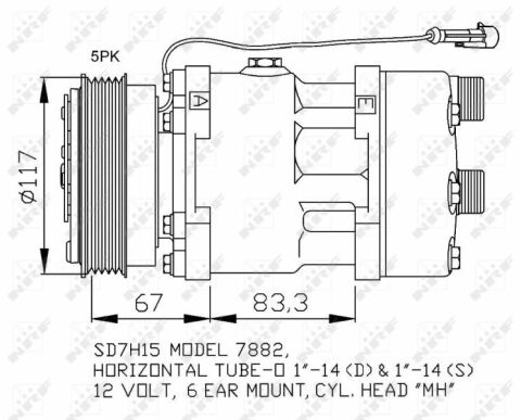 Компресор кондиціонера Citroen Jumper/Fiat Ducato/Peugeot Boxer 2.5D/TD/TDI 94-02/2.8HDI 00-