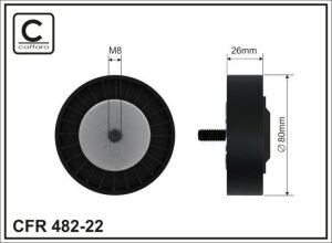 Ролик направляючий паска клинового 80x8x26 BMW X5/X6 3.0D 07-