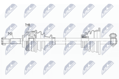 ПІВВІСЬ | RENAULT CLIO II 98-, THALIA I/II 98-, KANGOO 98-, TWINGO I 96- /ЛІВ/