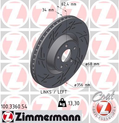 диск гальмівний BLACK Z лівий