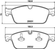 Колодки тормозные дисковые комплект; передн.