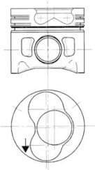 Поршень, Комплект VW 1,9TD 1Z 1-2 цилиндр 80,51