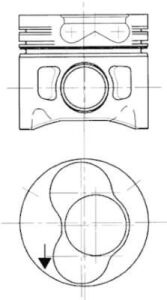 Поршень, Комплект VW 1,9TD 1Z 3-4 циліндр 80,51