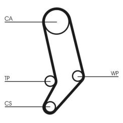 Комплект ремня ГРМ VW T4 2.5 90-03 (26.4x122z)