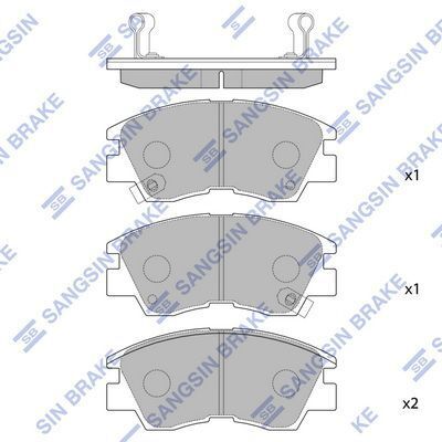 Тормозные колодки (передние) Mitsubishi L200/L300 83- (Sumitomo)