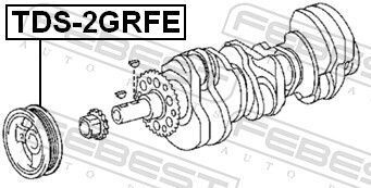 шків коленвала 2grfe