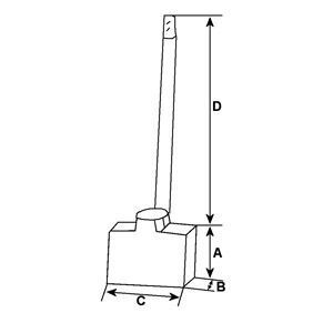 Щетки стартера VW LT 28-55 2.4 D = BSX1394