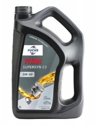 Моторна олива FUCHS Titan Supersyn C3 5W-40, 5 літрів Моторна олива FUCHS Titan Supersyn C3 5W-40, 5 літрів