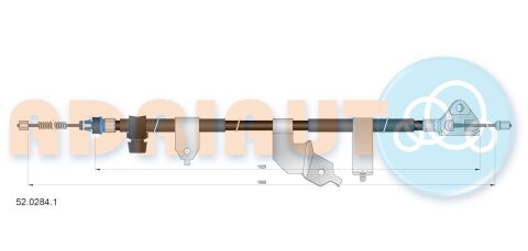 Тросовий привод, стоянкове гальмо