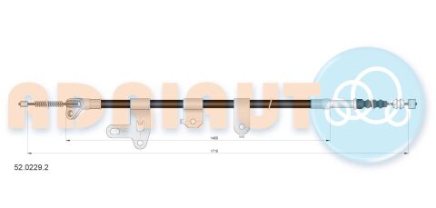 Тросовий привод, стоянкове гальмо