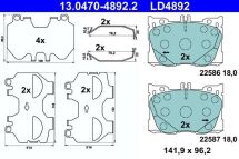 Колодки тормозные (передние) MB C-class (W205/S205/C205)/E-class (W213) 16- ATE Ceramic