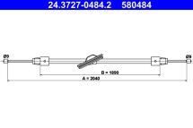 Трос ручного гальма
