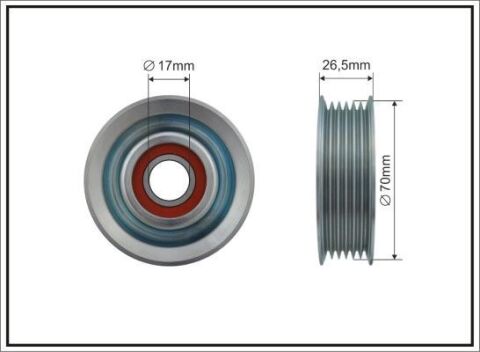 Натяжний ролик, поліклиновий ремінь