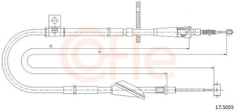 Трос ручного тормоза