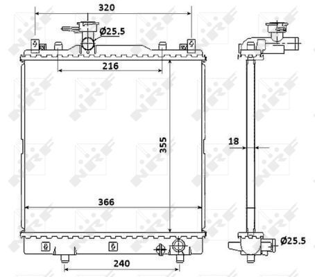 Радіатор охолодження двигуна Радіатор охолодження двигуна