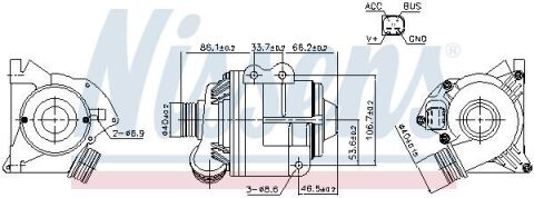 Помпа водяна, охолодження двигуна